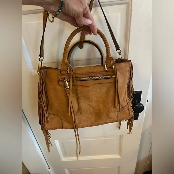 Rebecca Minkoff Tan Leather Fringe Handbag - Picture 1 of 10